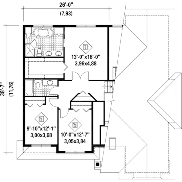 Craftsman House Plan Second Floor - Drake Harbor Craftsman Home 126D-0514 - Search House Plans and More