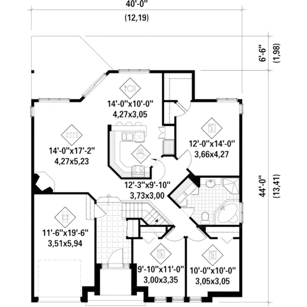 Traditional House Plan First Floor - Abbot Park Traditional Home 126D-0516 - Search House Plans and More