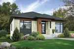 Rustic House Plan Front of Home - Albus Contemporary Home 126D-0517 - Search House Plans and More