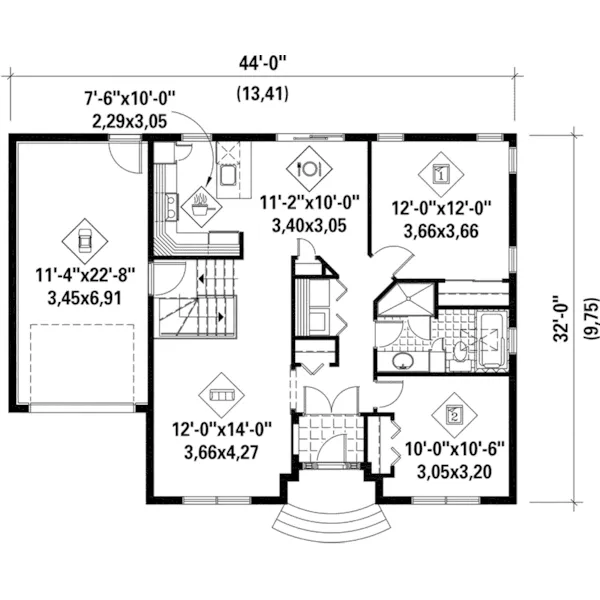 Modern House Plan First Floor - Abbeyview Traditional Home 126D-0519 - Search House Plans and More