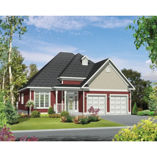 European House Plan Front of Home - Bay Spring Traditional Home 126D-0520 - Search House Plans and More