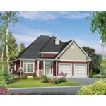 European House Plan Front of Home - Bay Spring Traditional Home 126D-0520 - Search House Plans and More