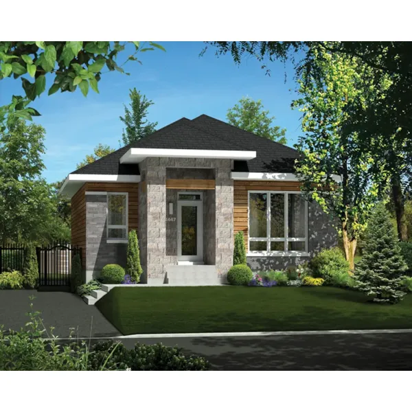 Modern House Plan Front of Home - Hera Contemporary Home 126D-0526 - Search House Plans and More