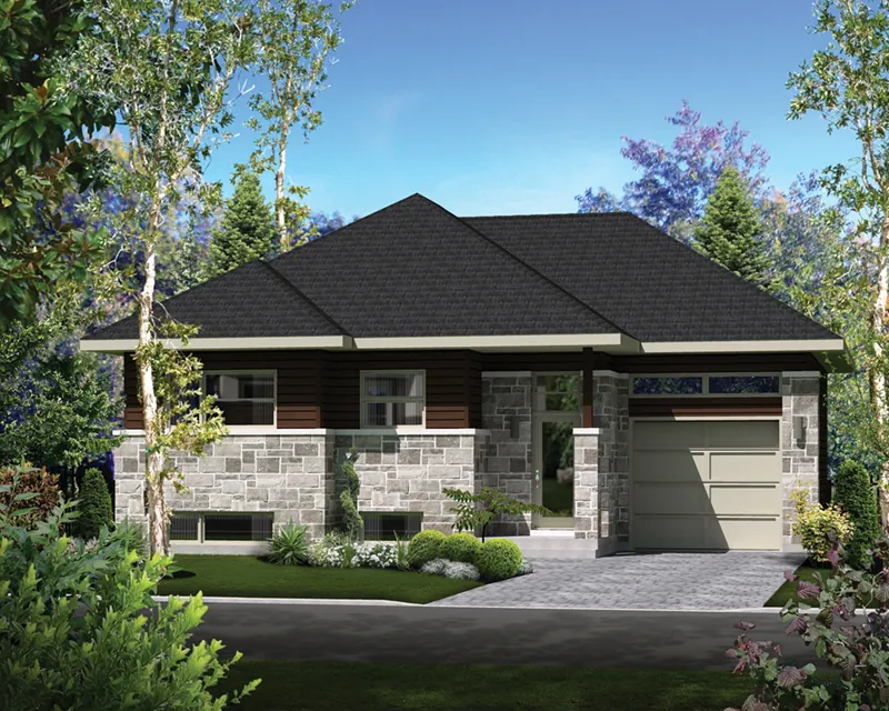 Modern House Plan Front of Home - Teri Modern Prairie Home 126D-0540 - Shop House Plans and More