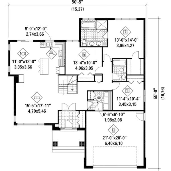 Modern House Plan First Floor - Ventura Park Craftsman Home 126D-0542 - Shop House Plans and More