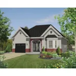 Ranch House Plan Front of Home - Truman Ranch Home 126D-0548 - Shop House Plans and More