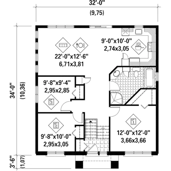 Modern House Plan First Floor - Speno Modern Home 126D-0549 - Shop House Plans and More