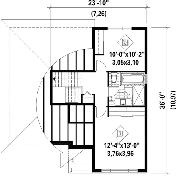 Modern House Plan Second Floor - Sona Prairie Modern Home 126D-0550 - Shop House Plans and More