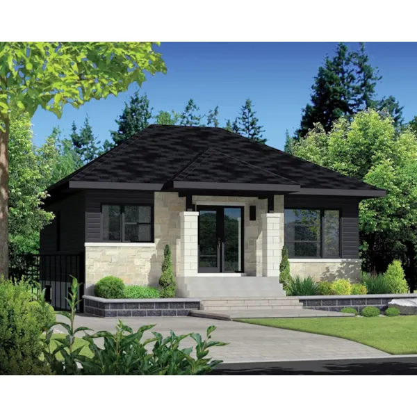 Contemporary House Plan Front of Home - Shields Contemporary Home 126D-0551 - Shop House Plans and More