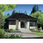 Contemporary House Plan Front of Home - Shields Contemporary Home 126D-0551 - Shop House Plans and More