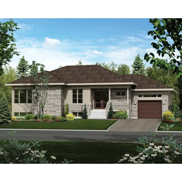 European House Plan Front of Home - Zuli Contemporary Home 126D-0558 - Shop House Plans and More