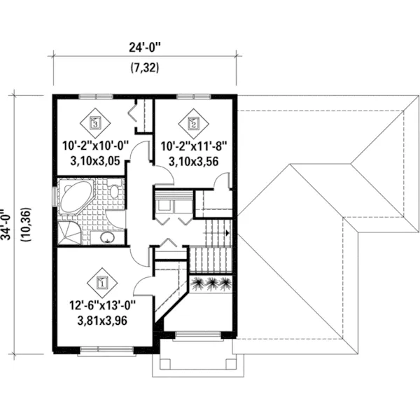 Modern House Plan Second Floor - Abbey Hill Prairie Style Home 126D-0560 - Search House Plans and More