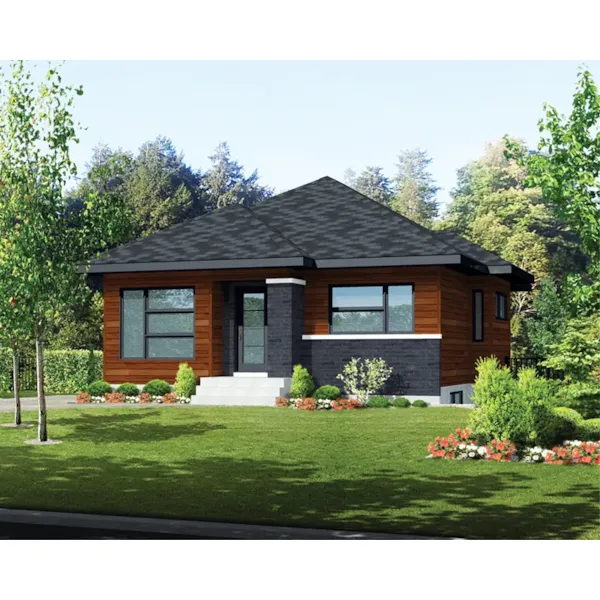 Craftsman House Plan Front of Home - Kiowa Rustic Modern Home 126D-0573 - Search House Plans and More