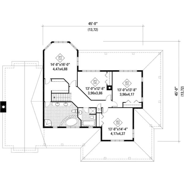 Victorian House Plan Second Floor - Wallace Bend Country Home 126D-0590 - Shop House Plans and More