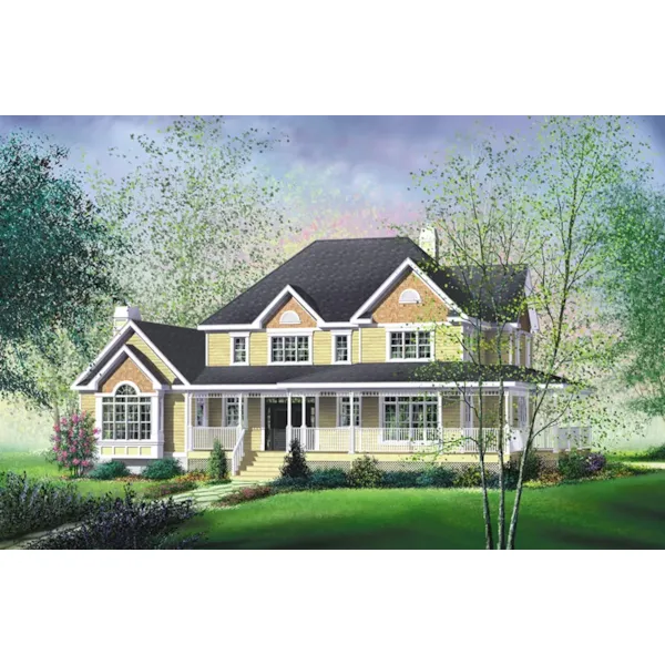 Victorian House Plan Front of Home - Wallace Bend Country Home 126D-0590 - Shop House Plans and More