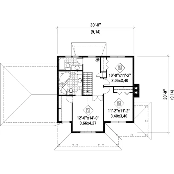 Farmhouse Plan Second Floor - Zimmerville Country Home 126D-0594 - Shop House Plans and More