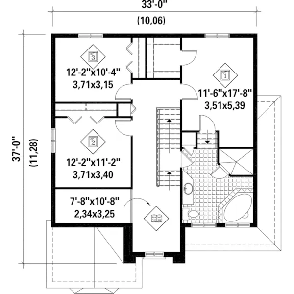 Country French House Plan Second Floor - Windwood Traditional Home 126D-0596 - Shop House Plans and More