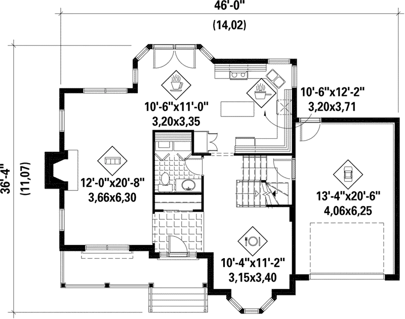 Victorian House Plan First Floor - Osborn Traditional Home 126D-0607 - Shop House Plans and More