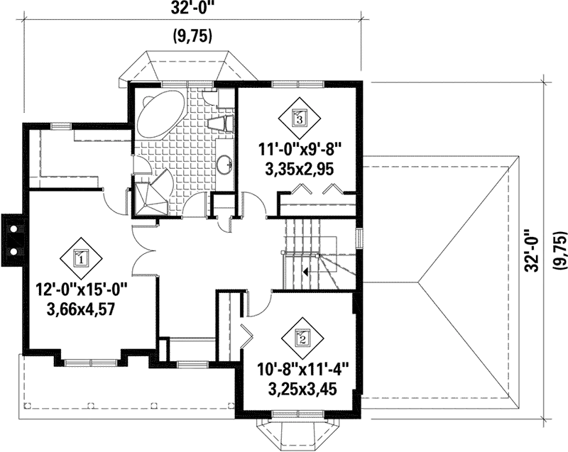 Colonial House Plan Second Floor - Osborn Traditional Home 126D-0607 - Shop House Plans and More