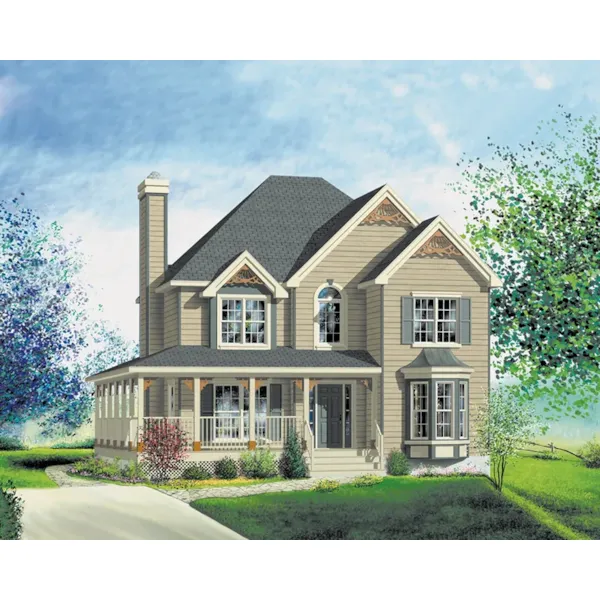 Country House Plan Front of Home - Mona Mill Country Home 126D-0608 - Shop House Plans and More