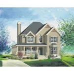 Country House Plan Front of Home - Mona Mill Country Home 126D-0608 - Shop House Plans and More