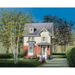 European House Plan Front of Home - Laurens Narrow Lot Home 126D-0612 - Shop House Plans and More