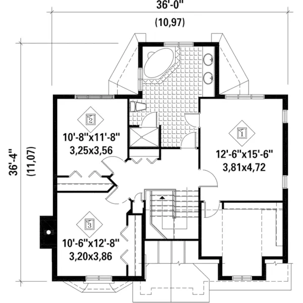 Victorian House Plan Second Floor - Lafayette Park European Home 126D-0614 - Shop House Plans and More