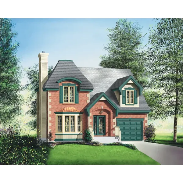 Victorian House Plan Front of Home - Lafayette Park European Home 126D-0614 - Shop House Plans and More