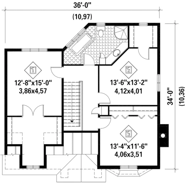 Country French House Plan Second Floor - Krauss European Home 126D-0615 - Search House Plans and More