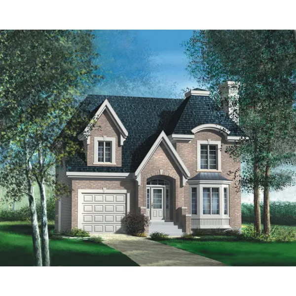 Country French House Plan Front of Home - Krauss European Home 126D-0615 - Search House Plans and More