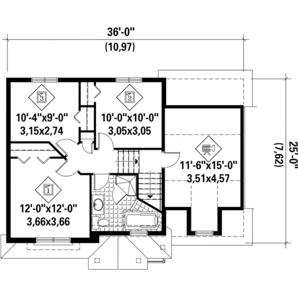 Country House Plan Third Floor - Kinloch Hollow Country Home 126D-0616 - Search House Plans and More