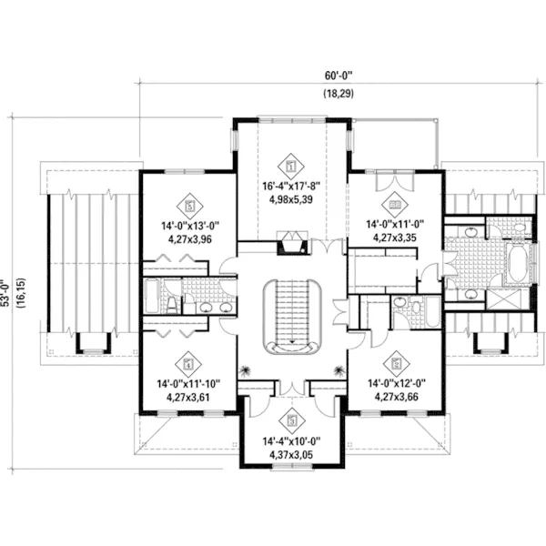 Colonial House Plan Second Floor - Hudson Hollow Luxury Home 126D-0619 - Search House Plans and More