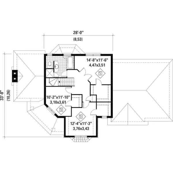 European House Plan Second Floor - Emerald Bay Victorian Home 126D-0621 - Search House Plans and More