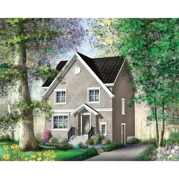 Country House Plan Front of Home - Earvin Narrow Lot Home 126D-0623 - Search House Plans and More