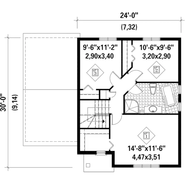 Country French House Plan Second Floor - Duffy Bend Traditional Home 126D-0624 - Search House Plans and More