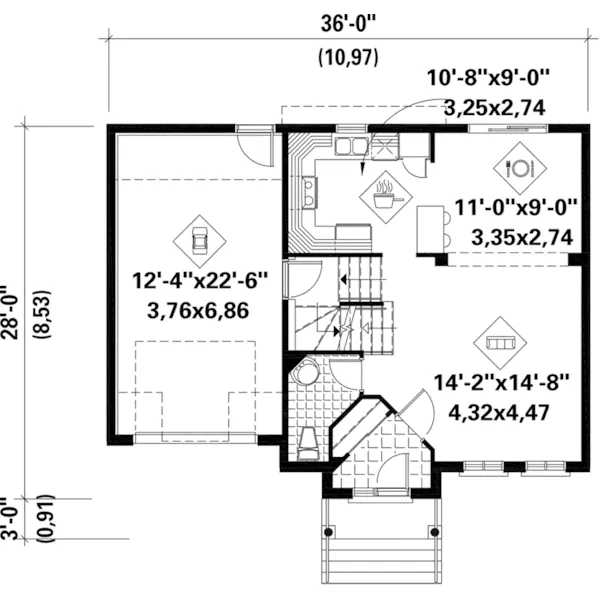 Country French House Plan First Floor - Cullum Creek Traditional Home 126D-0625 - Search House Plans and More