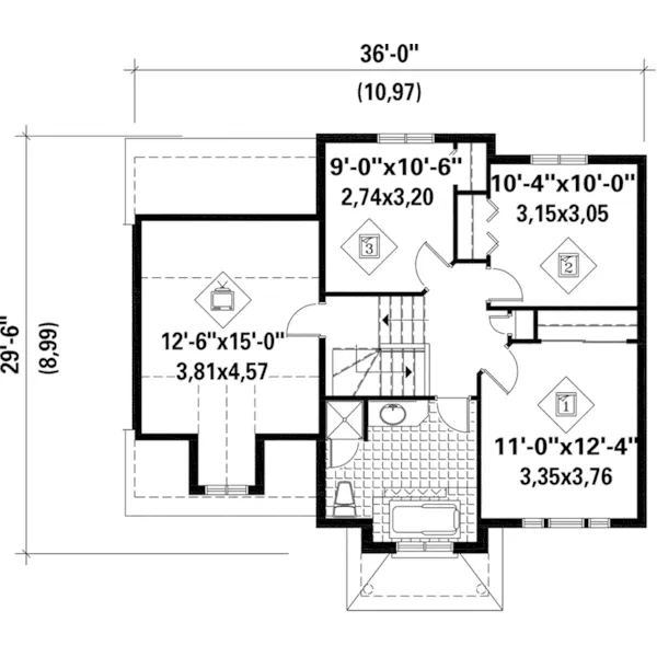 Country French House Plan Second Floor - Cullum Creek Traditional Home 126D-0625 - Search House Plans and More