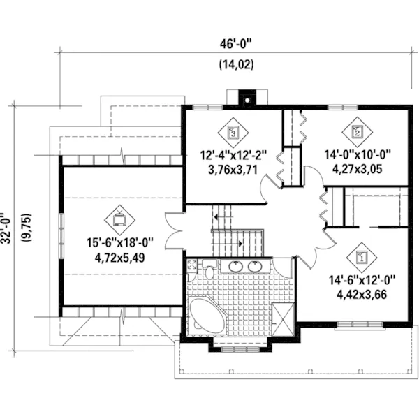 Cape Cod & New England House Plan Second Floor - Brockman Traditional Home 126D-0626 - Search House Plans and More