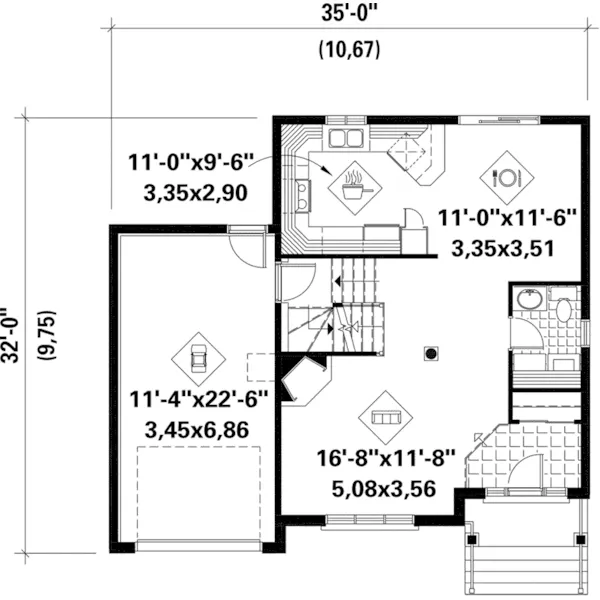 Victorian House Plan First Floor - Danelle Traditional Home 126D-0630 - Search House Plans and More