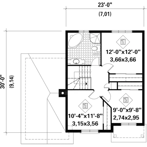 Victorian House Plan Second Floor - Danelle Traditional Home 126D-0630 - Search House Plans and More