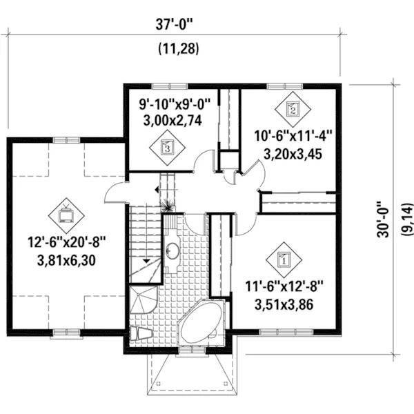 Victorian House Plan Second Floor - Deer Haven Traditional Home 126D-0632 - Search House Plans and More