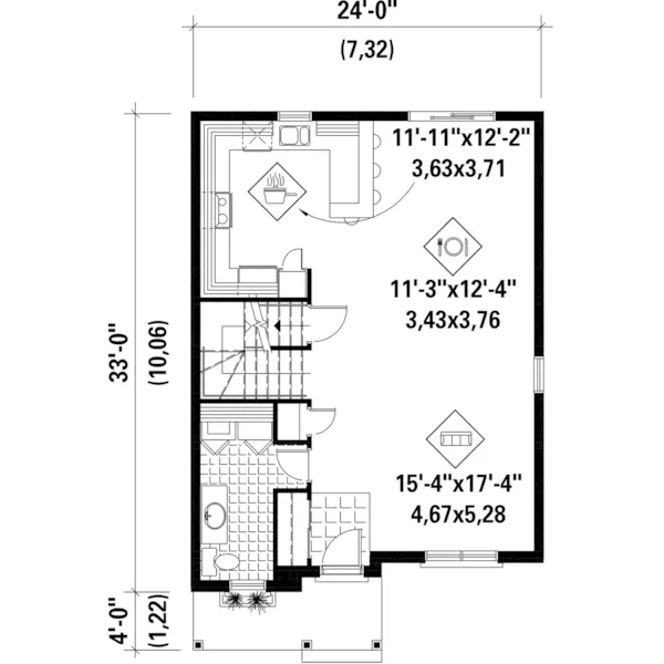 Country French House Plan First Floor - Grayson Hedge Country Home 126D-0634 - Search House Plans and More