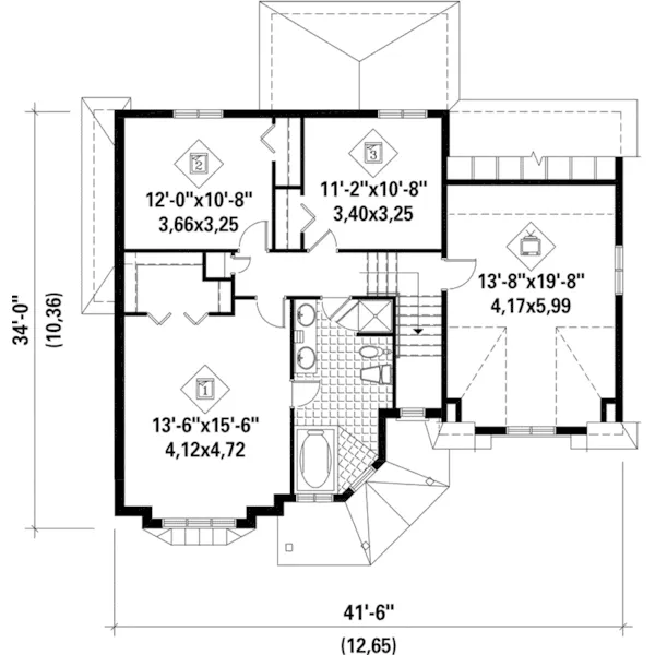 Victorian House Plan Second Floor - Parker Place Victorian Home 126D-0637 - Shop House Plans and More