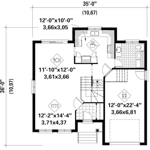 Victorian House Plan First Floor - Patton Dell Traditional Home 126D-0638 - Shop House Plans and More