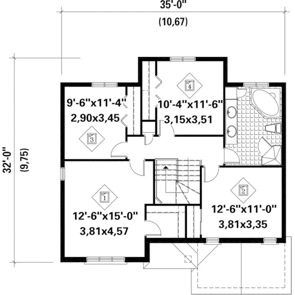 Victorian House Plan Second Floor - Patton Dell Traditional Home 126D-0638 - Shop House Plans and More