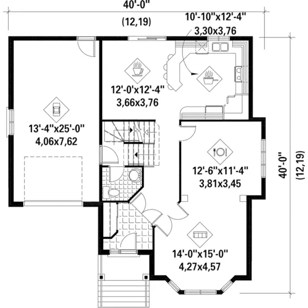 Country House Plan First Floor - Raven Hill Traditional Home 126D-0641 - Shop House Plans and More