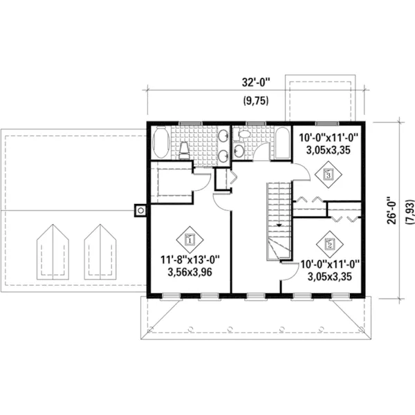 Colonial House Plan Second Floor - Schiller Creek Colonial Home 126D-0642 - Shop House Plans and More