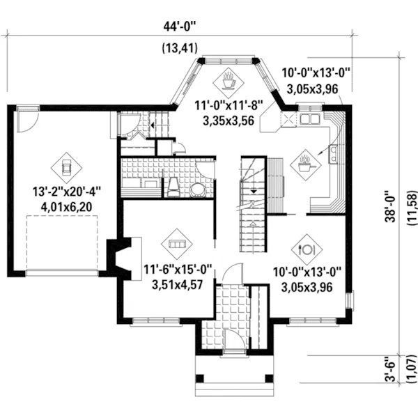 Victorian House Plan First Floor - Squire Lane Traditional Home 126D-0643 - Shop House Plans and More