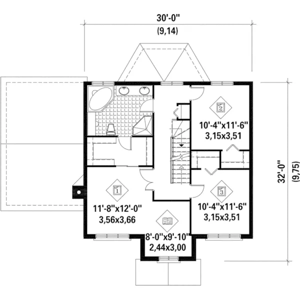 Victorian House Plan Second Floor - Squire Lane Traditional Home 126D-0643 - Shop House Plans and More