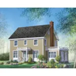 Cape Cod & New England House Plan Front of Home - Federal Hill Colonial Home 126D-0646 - Search House Plans and More